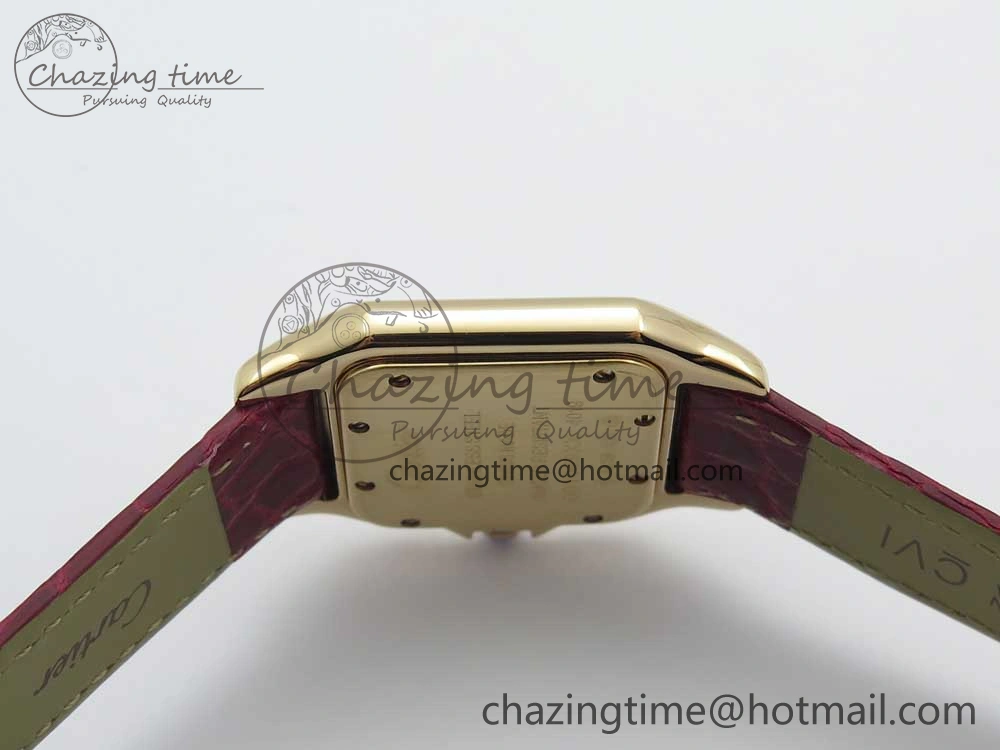 Panthère Secrete Ladies 27mm RG 8848F 1:1 Best Edition White Dial on Red Croco Strap Ronda Quartz