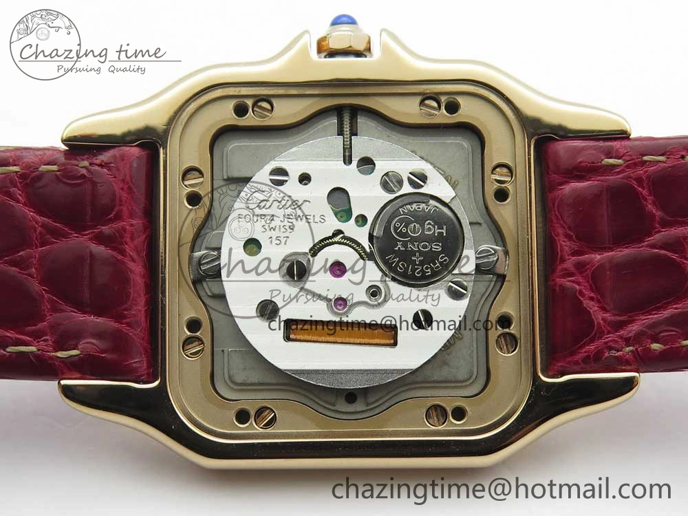 Panthère Secrete Ladies 27mm RG 8848F 1:1 Best Edition White Dial on Red Croco Strap Ronda Quartz