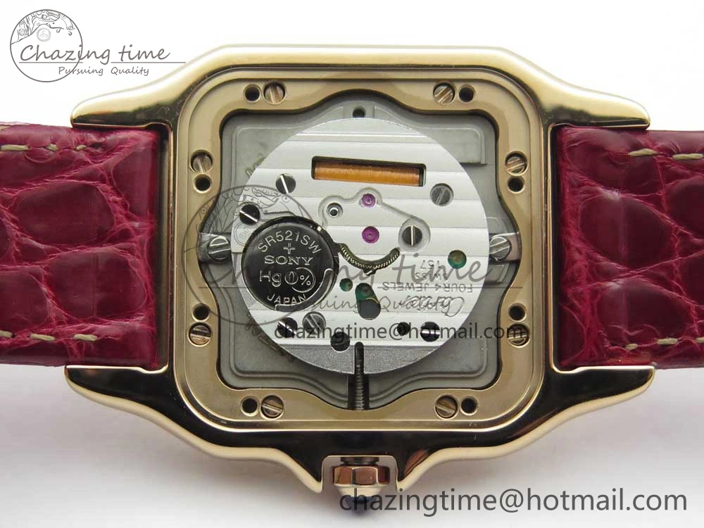 Panthère Secrete Ladies 27mm RG 8848F 1:1 Best Edition White Dial on Red Croco Strap Ronda Quartz