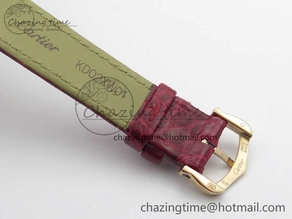Panthère Secrete Ladies 27mm RG 8848F 1:1 Best Edition White Dial on Red Croco Strap Ronda Quartz