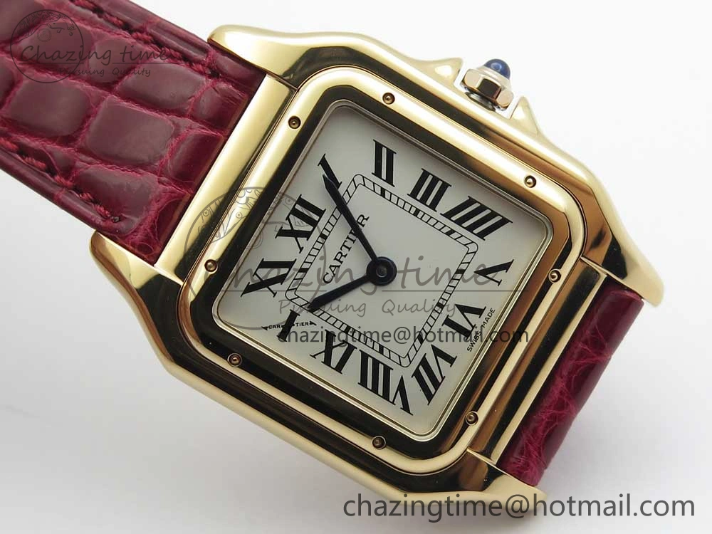 Panthère Secrete Ladies 27mm RG 8848F 1:1 Best Edition White Dial on Red Croco Strap Ronda Quartz