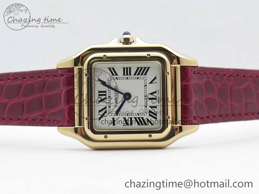 Panthère Secrete Ladies 27mm RG 8848F 1:1 Best Edition White Dial on Red Croco Strap Ronda Quartz