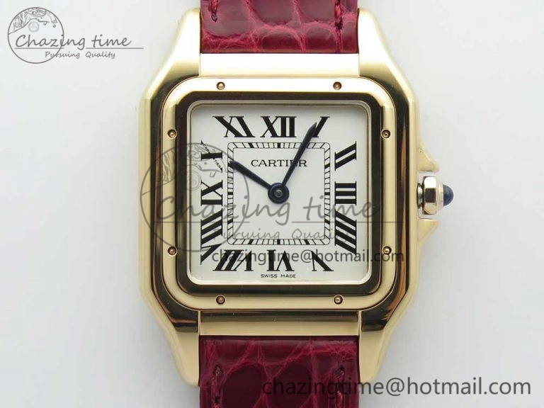 Panthère Secrete Ladies 27mm RG 8848F 1:1 Best Edition White Dial on Red Croco Strap Ronda Quartz