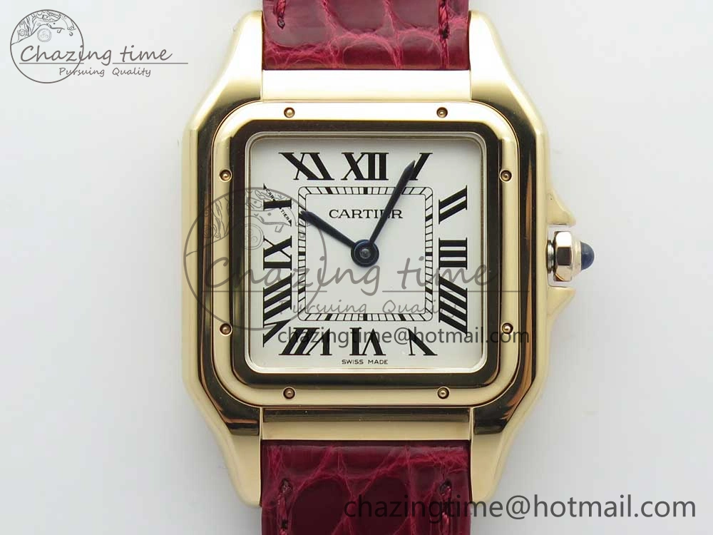 Panthère Secrete Ladies 27mm RG 8848F 1:1 Best Edition White Dial on Red Croco Strap Ronda Quartz