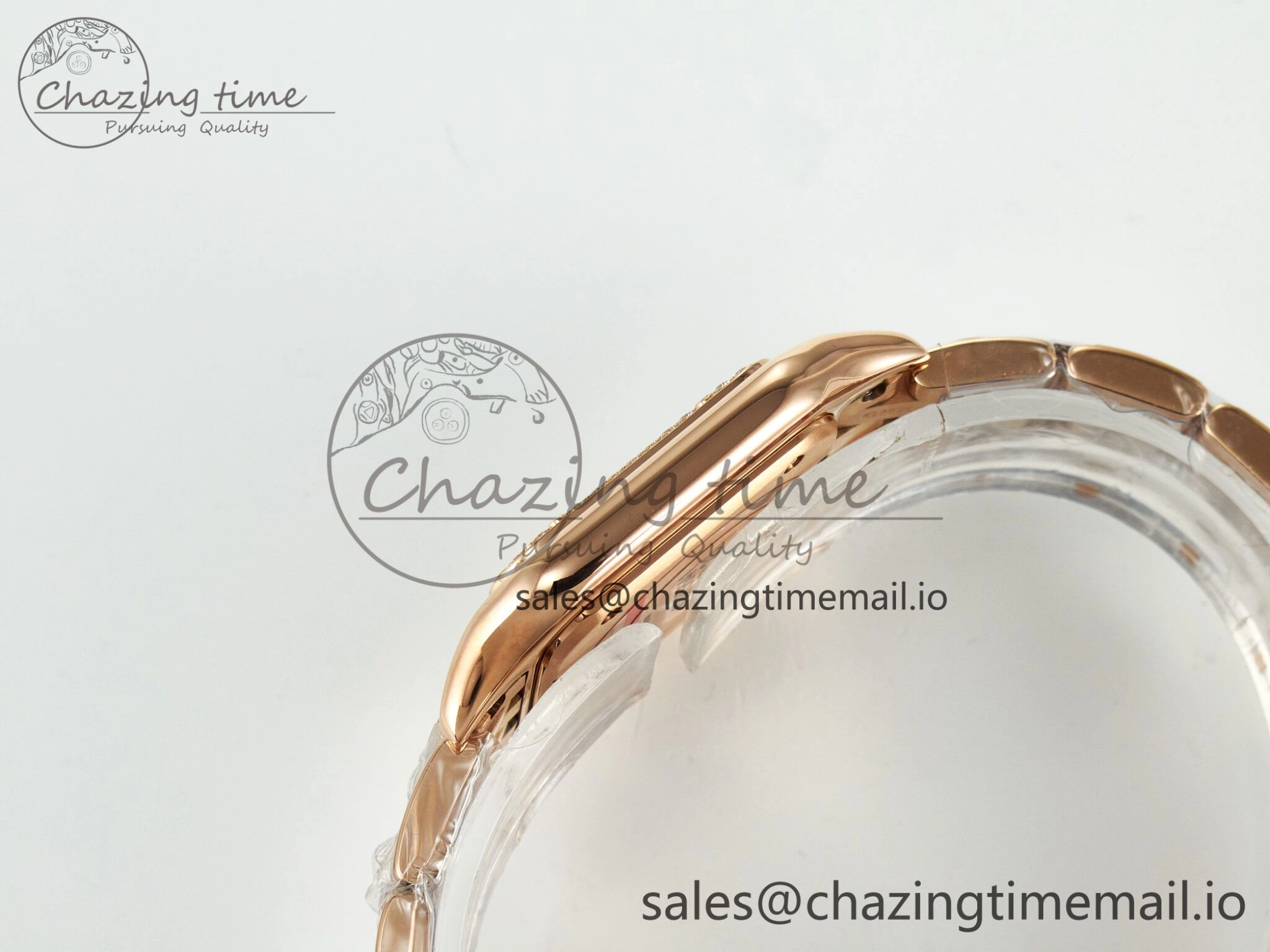 Panthère Secrete Ladies 27mm RG J12F 1:1 Best Edition White Dial on RG Bracelet Ronda Quartz