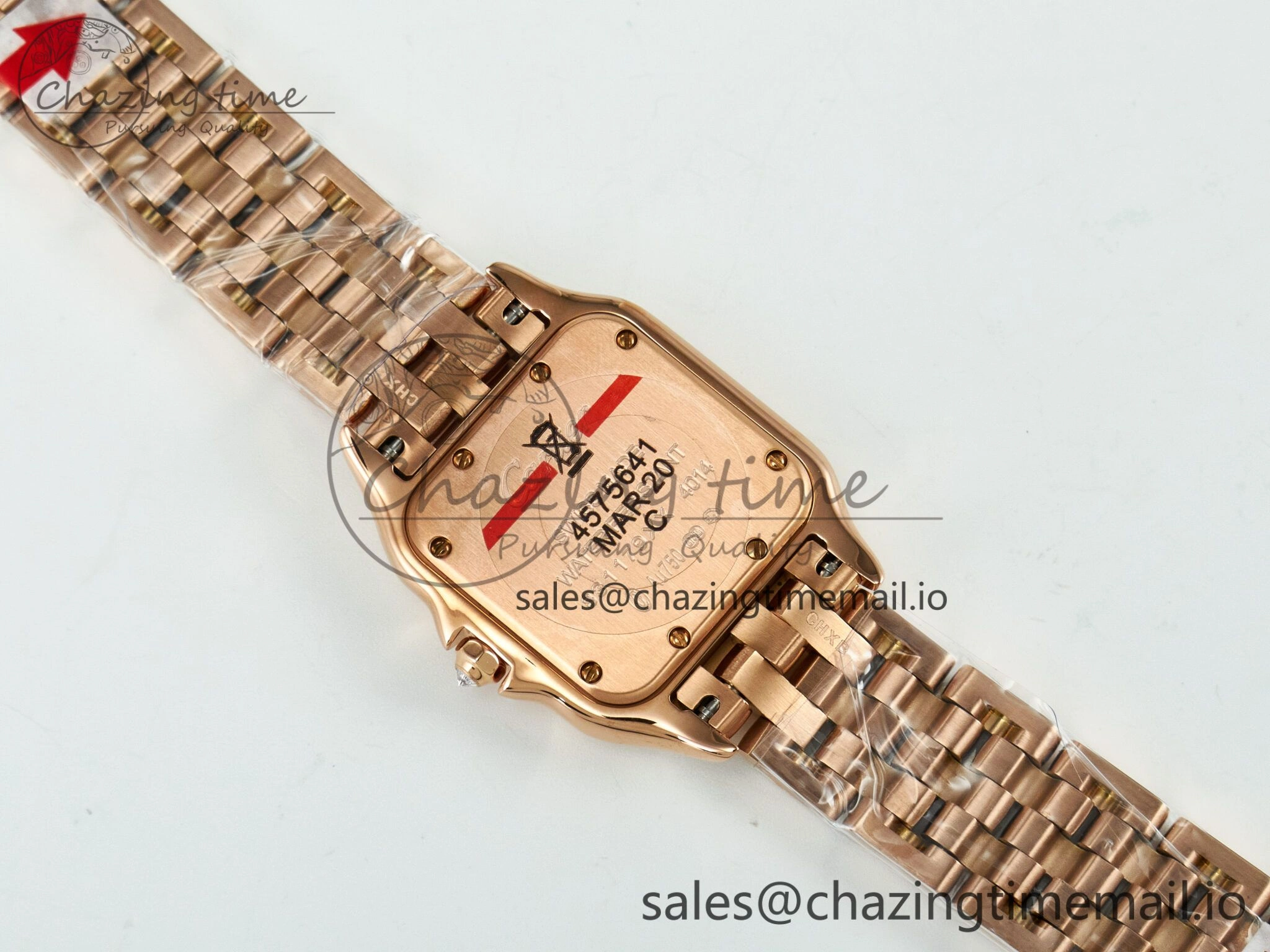 Panthère Secrete Ladies 27mm RG J12F 1:1 Best Edition White Dial on RG Bracelet Ronda Quartz