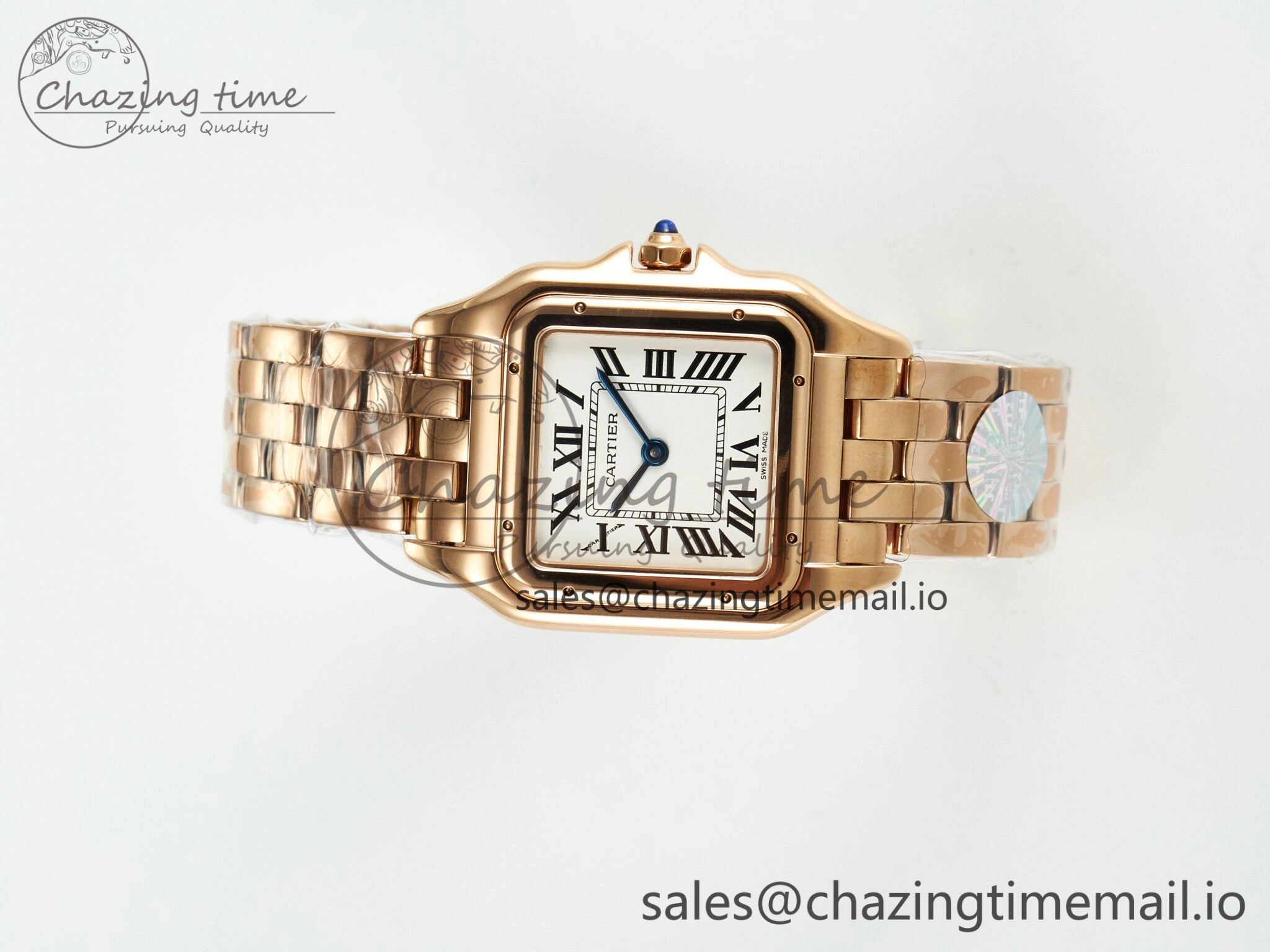 Panthère Secrete Ladies 27mm RG J12F 1:1 Best Edition White Dial on RG Bracelet Ronda Quartz