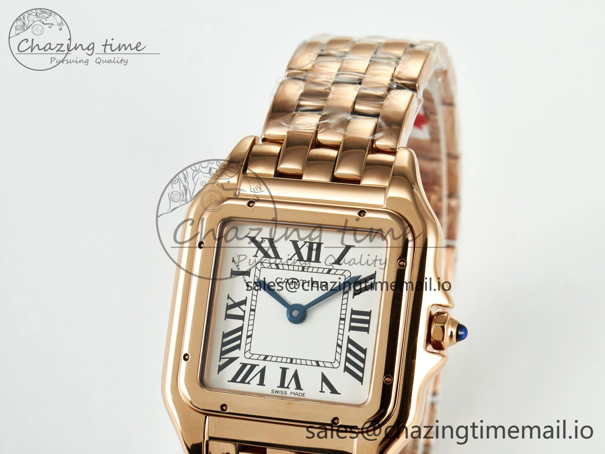 Panthère Secrete Ladies 27mm RG J12F 1:1 Best Edition White Dial on RG Bracelet Ronda Quartz