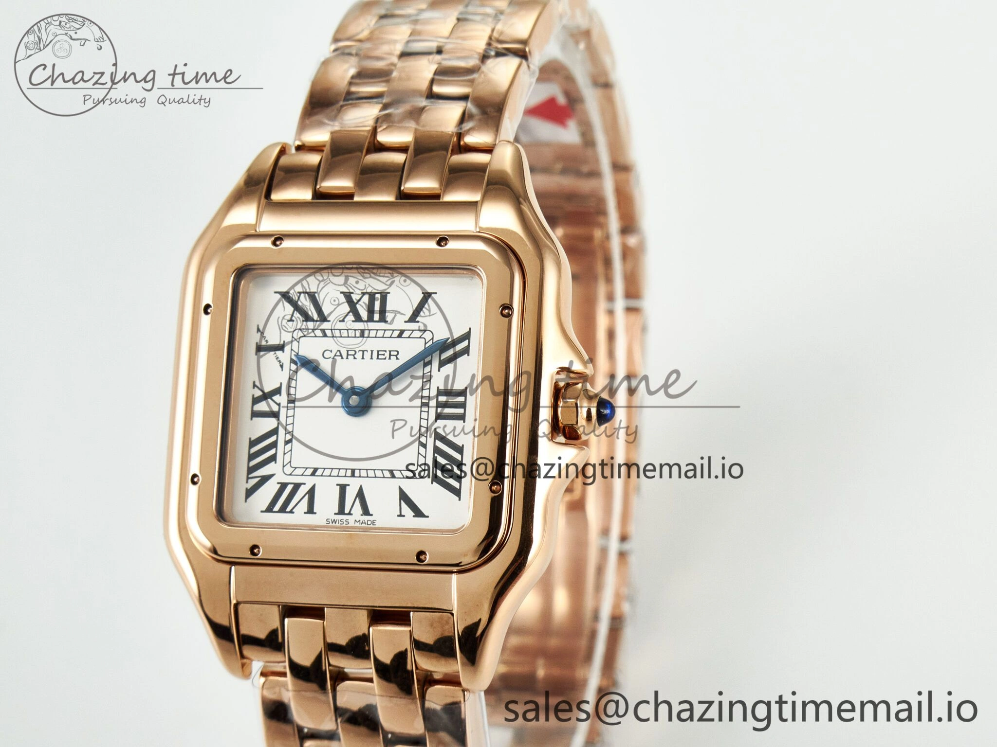 Panthère Secrete Ladies 27mm RG J12F 1:1 Best Edition White Dial on RG Bracelet Ronda Quartz
