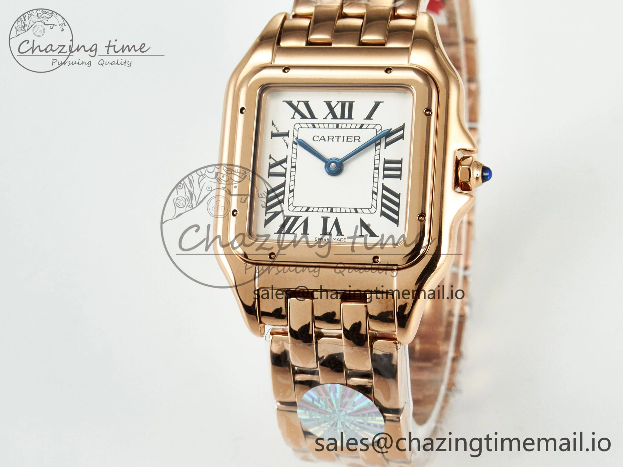 Panthère Secrete Ladies 27mm RG J12F 1:1 Best Edition White Dial on RG Bracelet Ronda Quartz