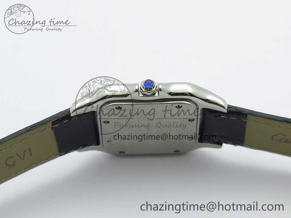 Panthère Secrete Ladies 27mm SS 8848F 1:1 Best Edition White Dial on Black Croco Strap Ronda Quartz