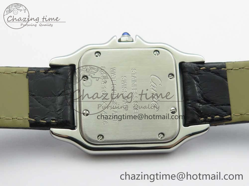 Panthère Secrete Ladies 27mm SS 8848F 1:1 Best Edition White Dial on Black Croco Strap Ronda Quartz
