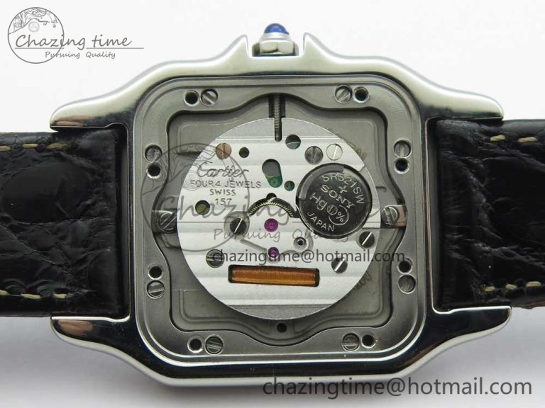Panthère Secrete Ladies 27mm SS 8848F 1:1 Best Edition White Dial on Black Croco Strap Ronda Quartz