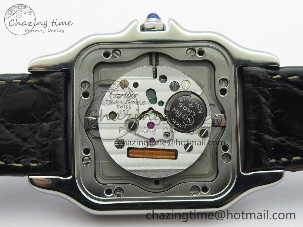 Panthère Secrete Ladies 27mm SS 8848F 1:1 Best Edition White Dial on Black Croco Strap Ronda Quartz