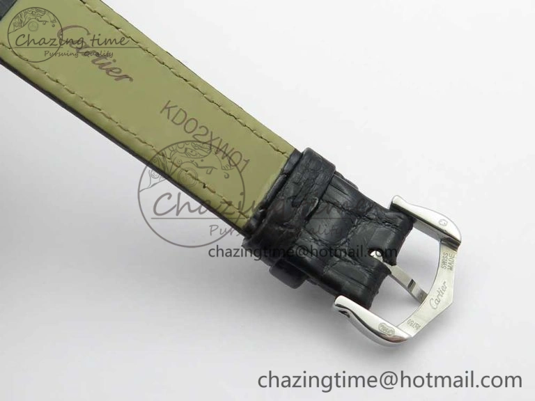 Panthère Secrete Ladies 27mm SS 8848F 1:1 Best Edition White Dial on Black Croco Strap Ronda Quartz