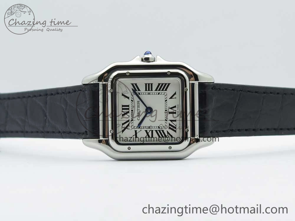 Panthère Secrete Ladies 27mm SS 8848F 1:1 Best Edition White Dial on Black Croco Strap Ronda Quartz