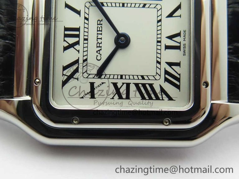 Panthère Secrete Ladies 27mm SS 8848F 1:1 Best Edition White Dial on Black Croco Strap Ronda Quartz