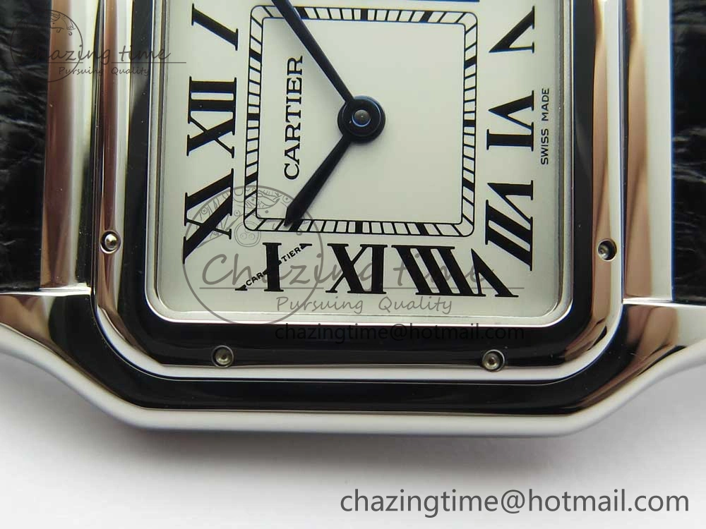 Panthère Secrete Ladies 27mm SS 8848F 1:1 Best Edition White Dial on Black Croco Strap Ronda Quartz