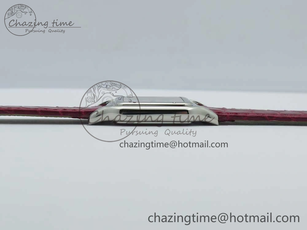 Panthère Secrete Ladies 27mm SS 8848F 1:1 Best Edition White Dial on Red Croco Strap Ronda Quartz