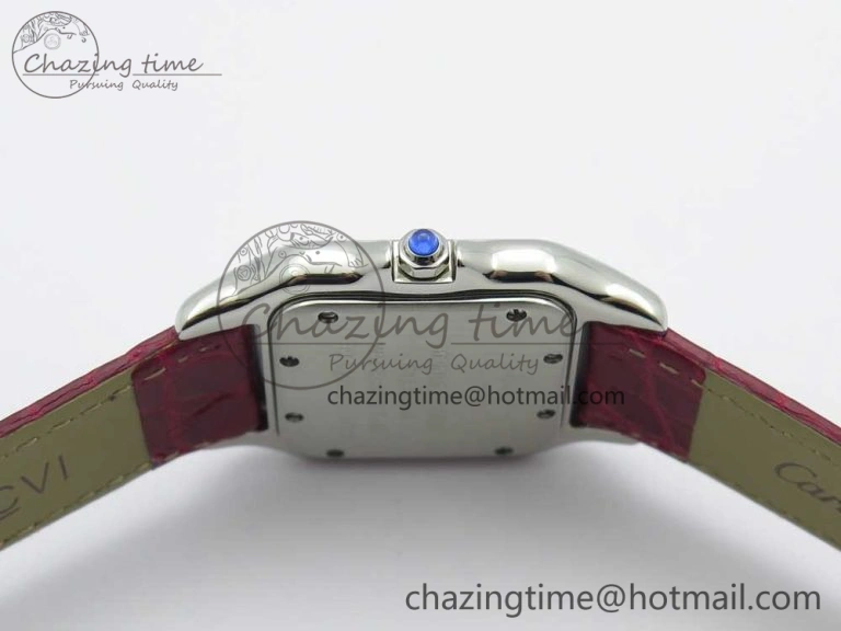 Panthère Secrete Ladies 27mm SS 8848F 1:1 Best Edition White Dial on Red Croco Strap Ronda Quartz