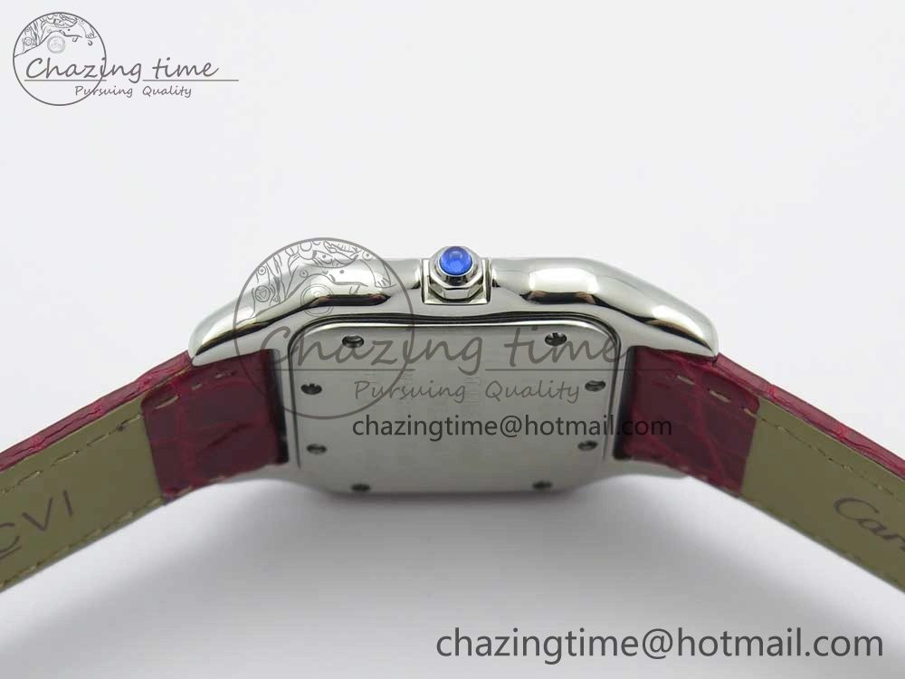 Panthère Secrete Ladies 27mm SS 8848F 1:1 Best Edition White Dial on Red Croco Strap Ronda Quartz