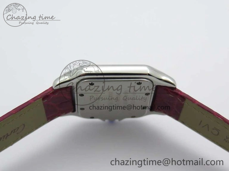 Panthère Secrete Ladies 27mm SS 8848F 1:1 Best Edition White Dial on Red Croco Strap Ronda Quartz