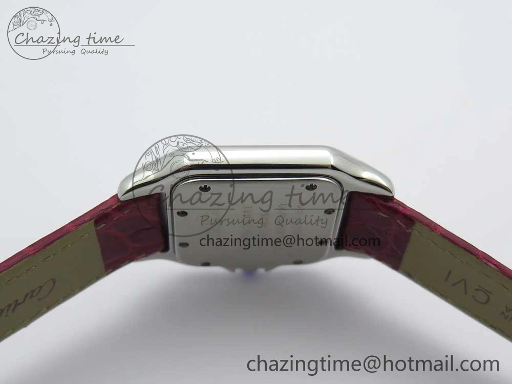 Panthère Secrete Ladies 27mm SS 8848F 1:1 Best Edition White Dial on Red Croco Strap Ronda Quartz