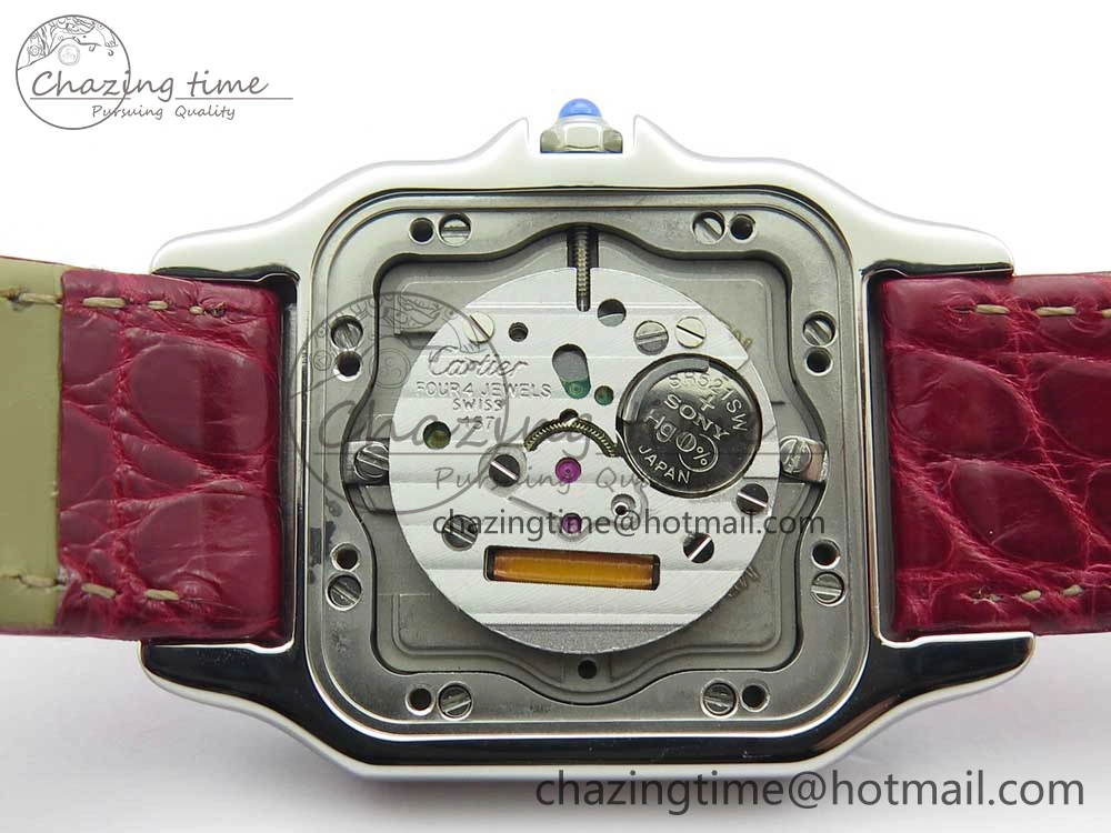 Panthère Secrete Ladies 27mm SS 8848F 1:1 Best Edition White Dial on Red Croco Strap Ronda Quartz