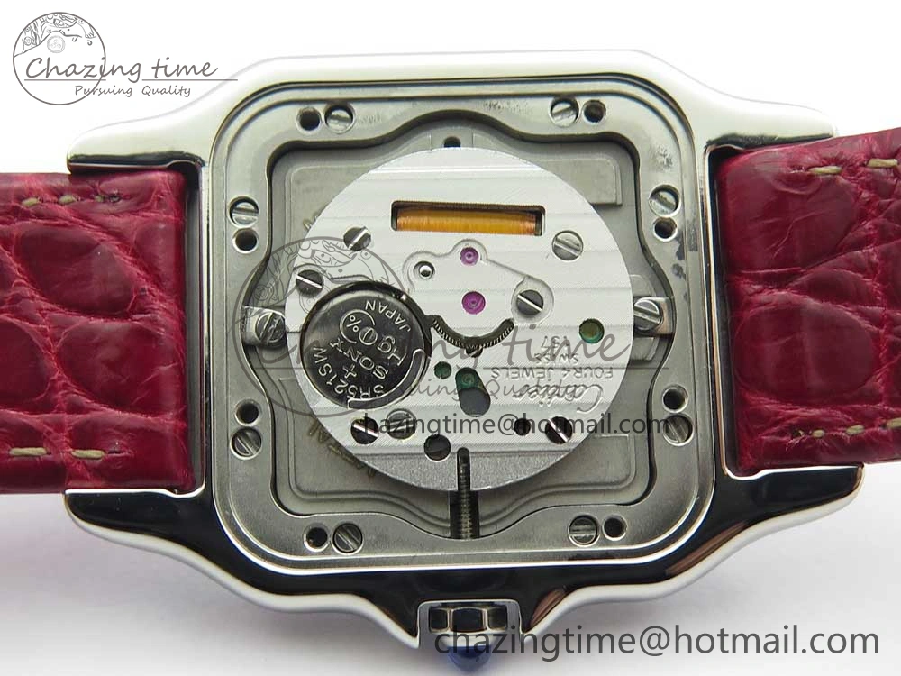 Panthère Secrete Ladies 27mm SS 8848F 1:1 Best Edition White Dial on Red Croco Strap Ronda Quartz