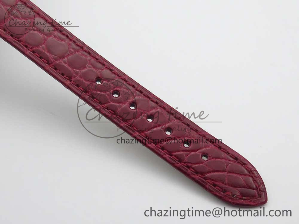 Panthère Secrete Ladies 27mm SS 8848F 1:1 Best Edition White Dial on Red Croco Strap Ronda Quartz