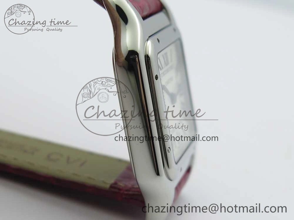 Panthère Secrete Ladies 27mm SS 8848F 1:1 Best Edition White Dial on Red Croco Strap Ronda Quartz
