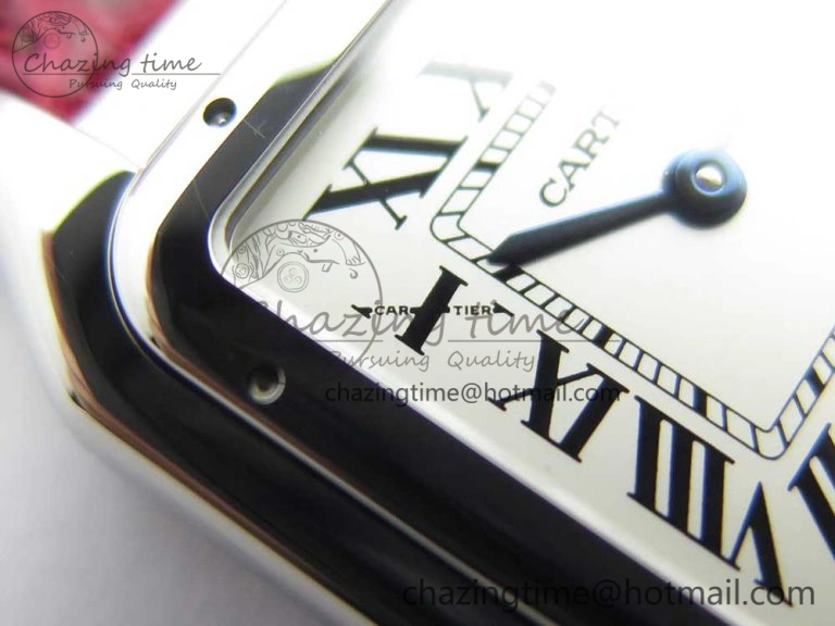 Panthère Secrete Ladies 27mm SS 8848F 1:1 Best Edition White Dial on Red Croco Strap Ronda Quartz