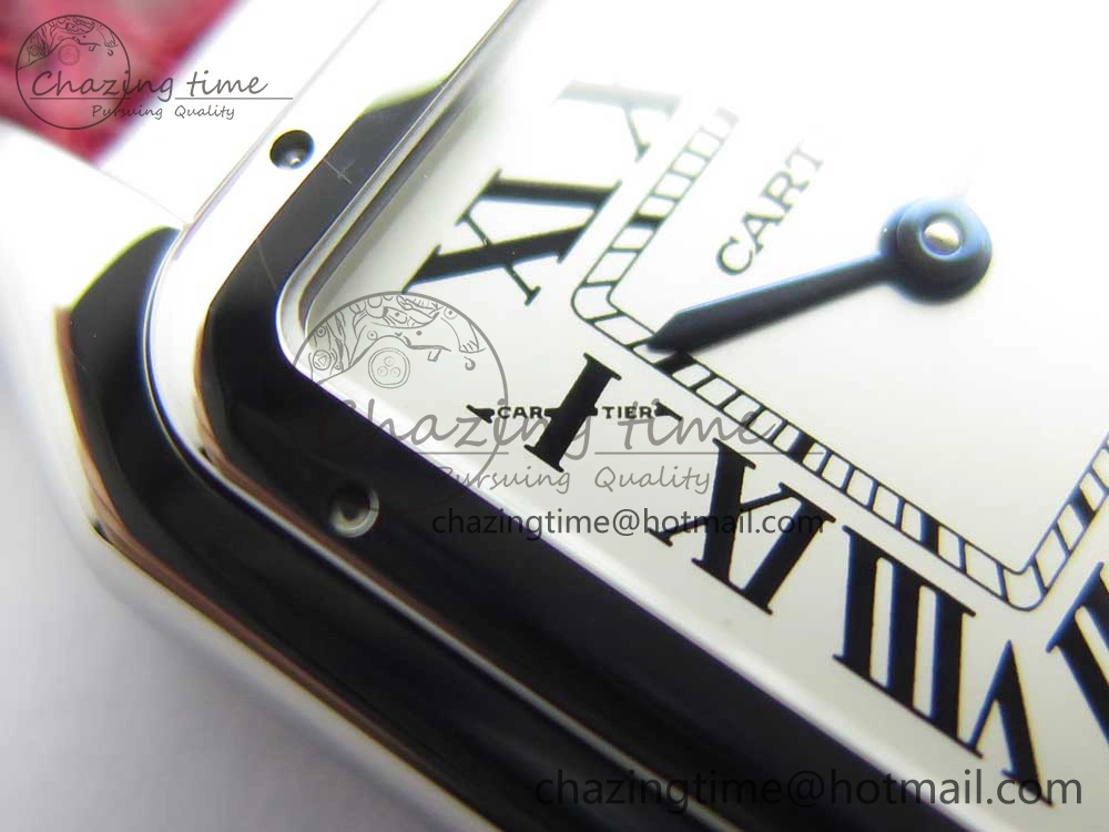 Panthère Secrete Ladies 27mm SS 8848F 1:1 Best Edition White Dial on Red Croco Strap Ronda Quartz