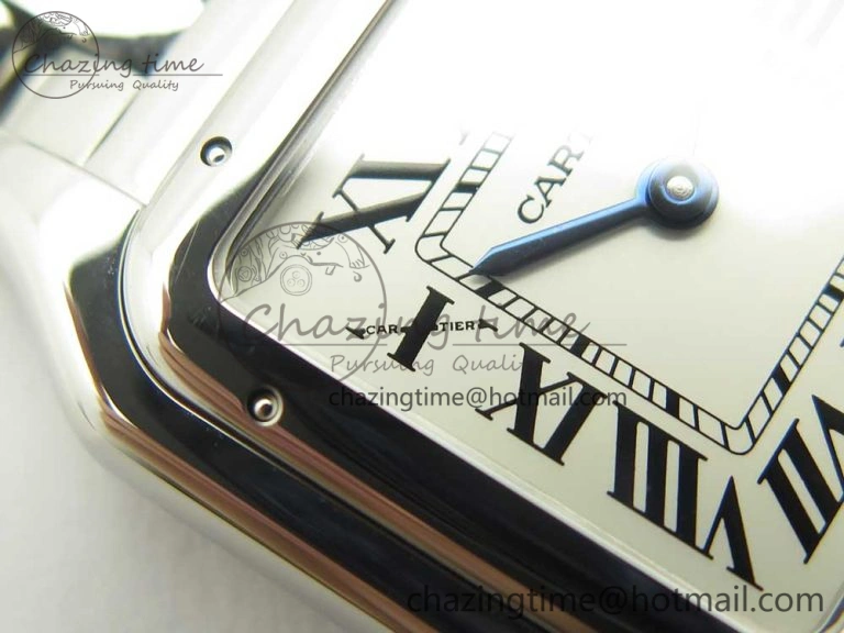 Panthère Secrete Ladies 27mm SS 8848F 1:1 Best Edition White Dial on SS Bracelet Ronda Quartz