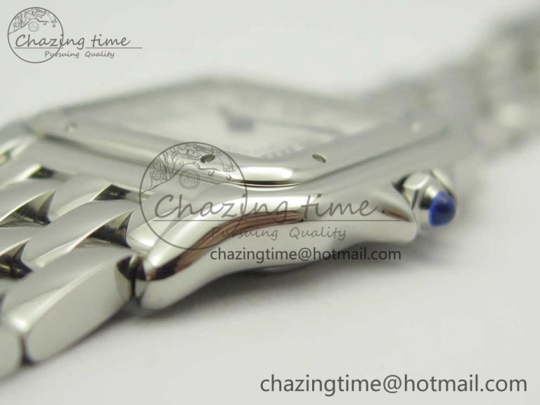 Panthère Secrete Ladies 27mm SS 8848F 1:1 Best Edition White Dial on SS Bracelet Ronda Quartz