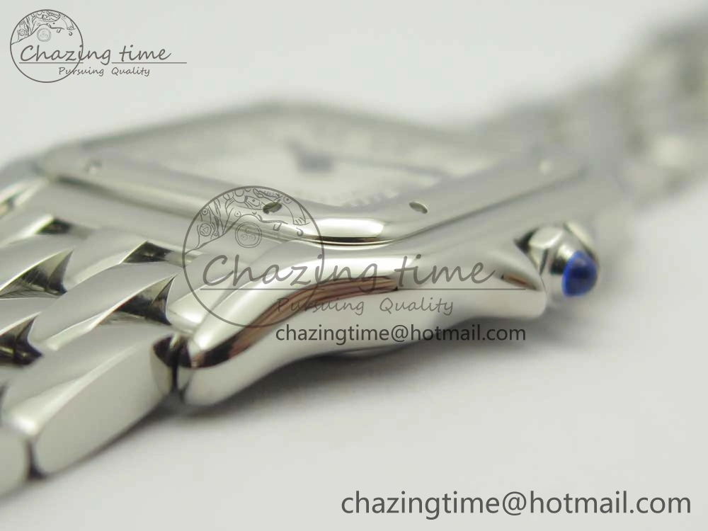 Panthère Secrete Ladies 27mm SS 8848F 1:1 Best Edition White Dial on SS Bracelet Ronda Quartz