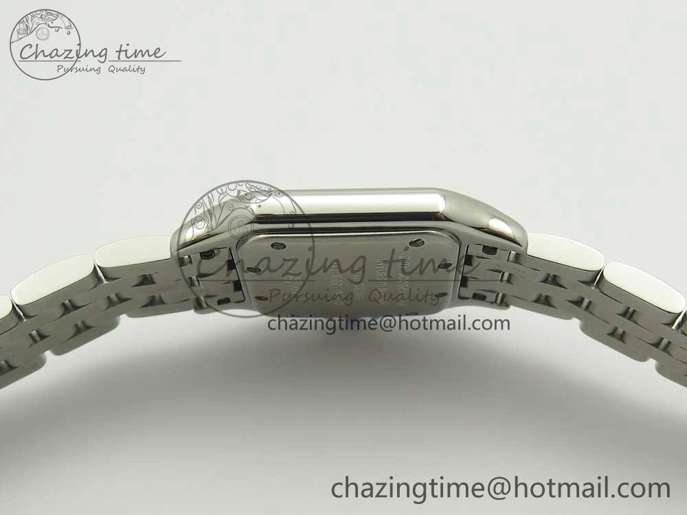 Panthère Secrete Ladies 27mm SS 8848F 1:1 Best Edition White Dial on SS Bracelet Ronda Quartz