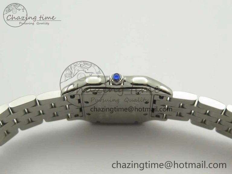 Panthère Secrete Ladies 27mm SS 8848F 1:1 Best Edition White Dial on SS Bracelet Ronda Quartz