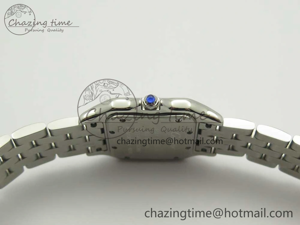 Panthère Secrete Ladies 27mm SS 8848F 1:1 Best Edition White Dial on SS Bracelet Ronda Quartz