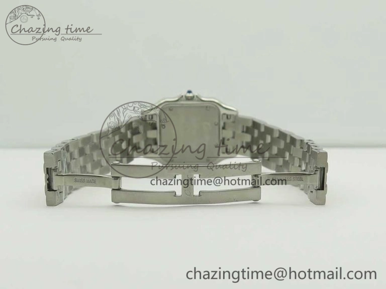 Panthère Secrete Ladies 27mm SS 8848F 1:1 Best Edition White Dial on SS Bracelet Ronda Quartz