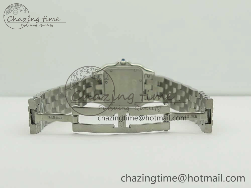 Panthère Secrete Ladies 27mm SS 8848F 1:1 Best Edition White Dial on SS Bracelet Ronda Quartz
