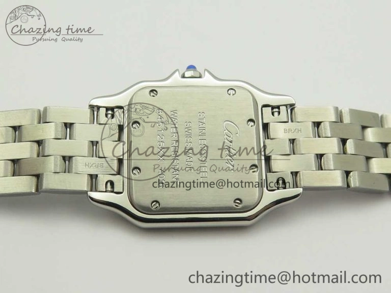 Panthère Secrete Ladies 27mm SS 8848F 1:1 Best Edition White Dial on SS Bracelet Ronda Quartz
