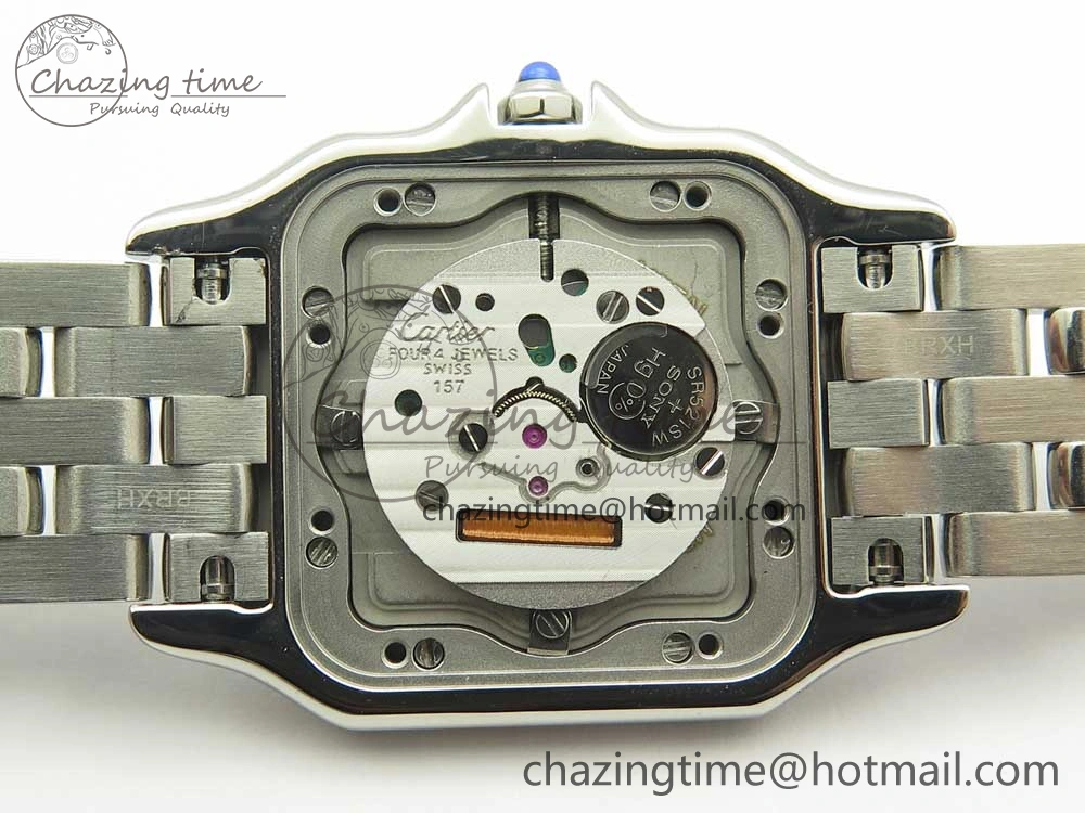 Panthère Secrete Ladies 27mm SS 8848F 1:1 Best Edition White Dial on SS Bracelet Ronda Quartz