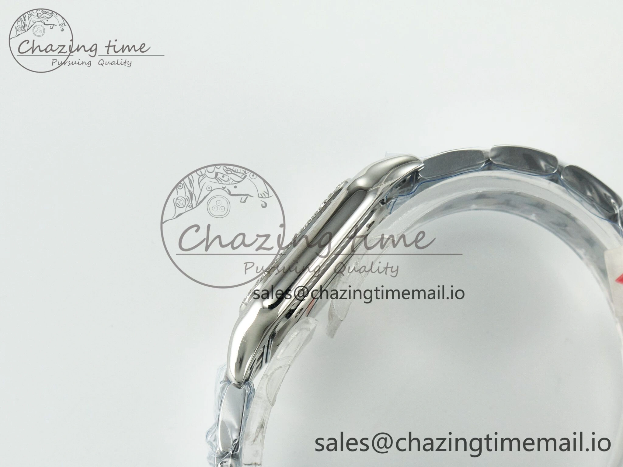 Panthère Secrete Ladies 27mm SS Diamonds Bezel J12F 1:1 Best Edition White Dial on SS Bracelet Ronda Quartz