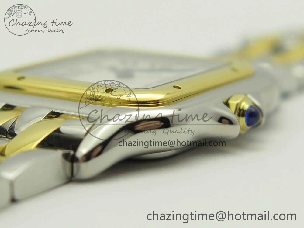 Panthère Secrete Ladies 27mm SS YG 8848F 1:1 Best Edition White Dial on SS YG Bracelet Ronda Quartz