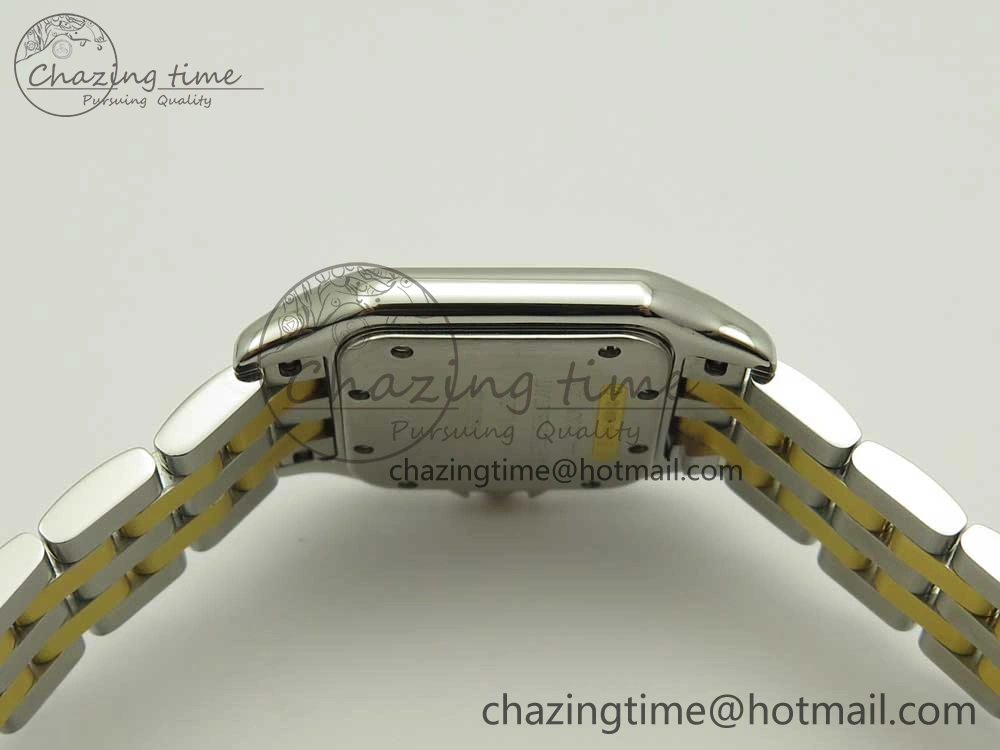 Panthère Secrete Ladies 27mm SS YG 8848F 1:1 Best Edition White Dial on SS YG Bracelet Ronda Quartz