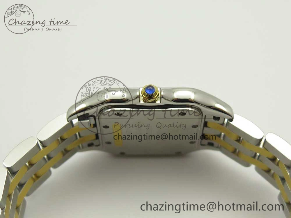 Panthère Secrete Ladies 27mm SS YG 8848F 1:1 Best Edition White Dial on SS YG Bracelet Ronda Quartz
