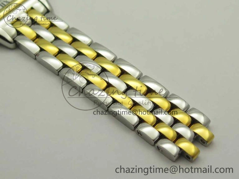 Panthère Secrete Ladies 27mm SS YG 8848F 1:1 Best Edition White Dial on SS YG Bracelet Ronda Quartz