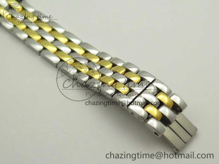 Panthère Secrete Ladies 27mm SS YG 8848F 1:1 Best Edition White Dial on SS YG Bracelet Ronda Quartz