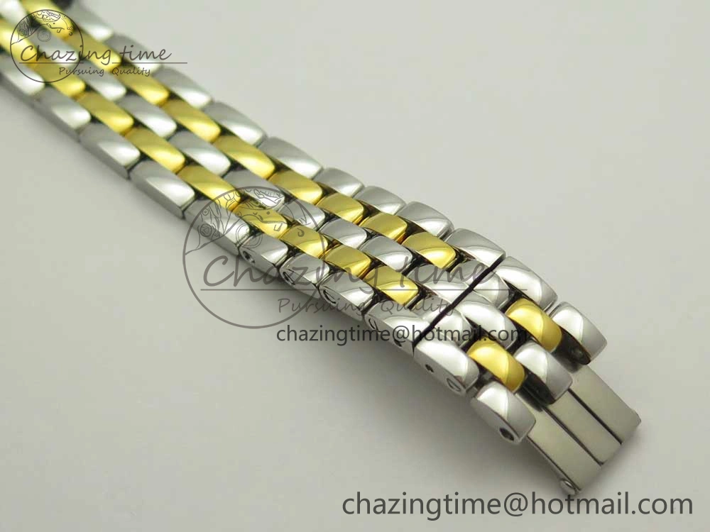 Panthère Secrete Ladies 27mm SS YG 8848F 1:1 Best Edition White Dial on SS YG Bracelet Ronda Quartz